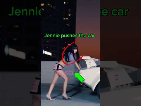 Jennie pushes the car #kpop #jennie #music #song #blackpink #mantra