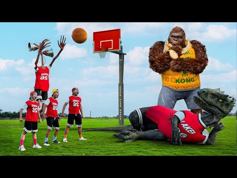 Siren Head VS T-Rex In Basketball Battle: Who will win? | The New Empire VS Jurassic Park #2024