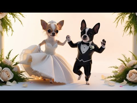 Chihuahua and Boston Terrier's Adorable Dog Wedding!