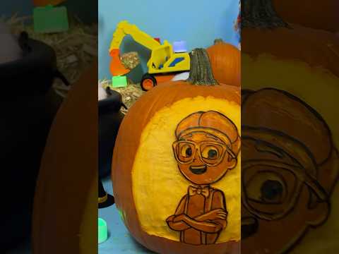 Easy Halloween Pumpkin Carving with Blippi! DIY Crafts for Kids! #blippi #shorts