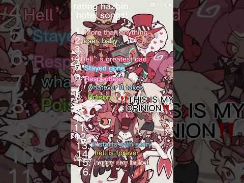 Rating Hazbin hotel songs my opinion