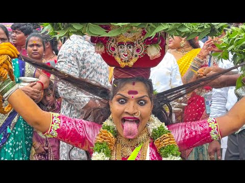 Jogini Pavani Bonam at Secunderabad Ujjaini Mahankali Bonalu 2024 | Hyderabad Bonalu 2024 |Potharaju