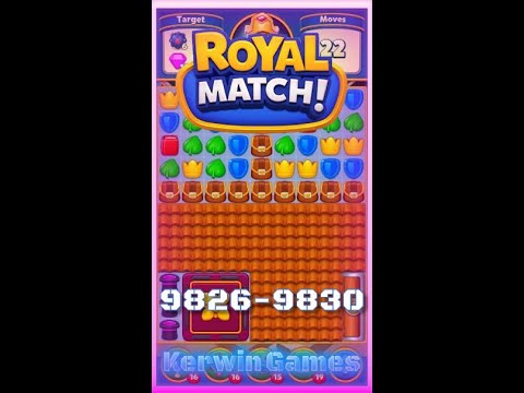 Royal Match Level 9826 9827 9828 9829 9830 - No Boosters Gameplay