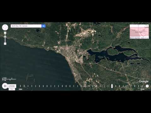 North Bay ON, Canada  - Urban Sprawl Time Lapse