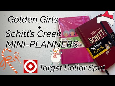 Target Dollar Spot Mini Planners Flip Thru - Golden Girls & Schitt’s Creek | $3.00 | Planning Vlog