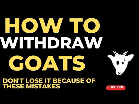 GOATS AIRDROP:  EASY STEPS TO WITHDRAW YOUR GOATS AIRDROP TO ANY EXCHANGE. @IkabaMichael