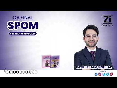 CA FINAL SPOM LAW BOOK BY CA SHUBHAM SINGHAL