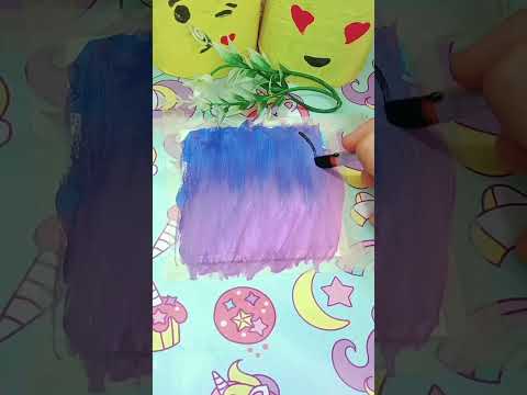 Mini Canvas/Colour canvas#paintingtutorial#youtubeshorts#paitings#minicanvasart