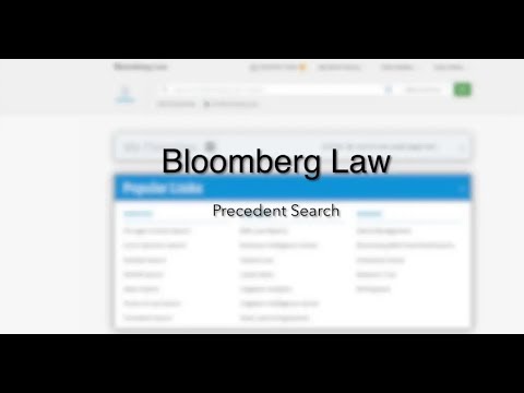 Bloomberg Law: Precedent Search