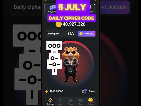 hamster combat daily ciphermorse code || 5/7/2024 || claim 1,000,000 coins task reward