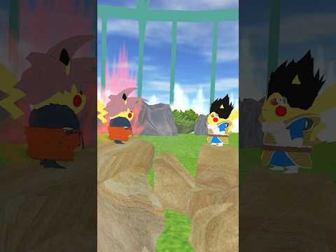 Pika Goku vs Pika Vegeta #pikachu #goku #vegeta #dragonball