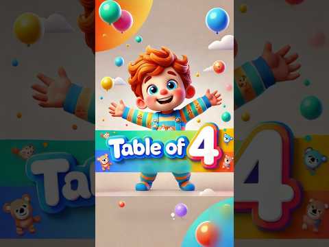 Learn the Table of 4 with Fun! 🎉 | Easy Math for Kids 👶