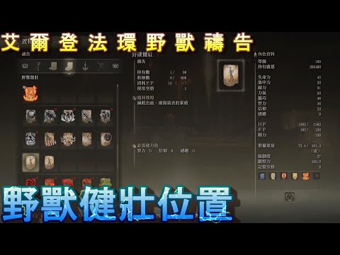 PS5 艾爾登法環全禱告位置-野獸健壯