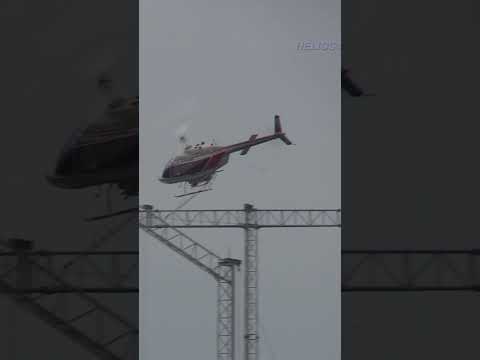 Helicopter Bell 206B spraying flight/ヘリコプター散布#helicopter spraying