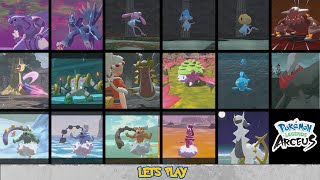 Lets Play Pokemon Legends Arceus; All Legendary Pokemon Compilation