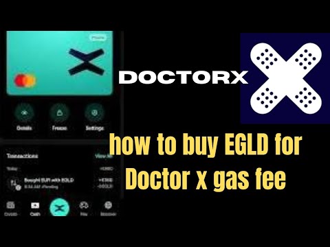 Drx: Withdraw Doctor X Token with 0.001 Gas fee|How to buy Buy EGLD for DoctorX gas fee