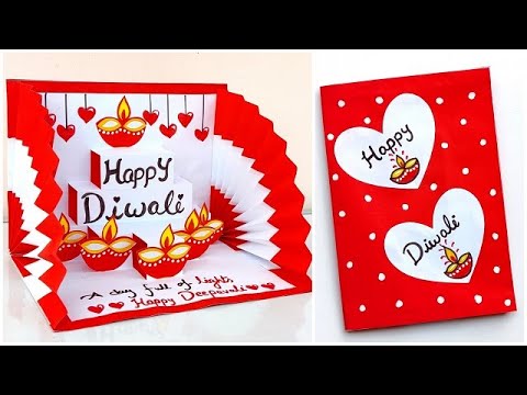 DIY Diwali pop up card 2023 / Diwali greeting card making / How to make easy diwali card