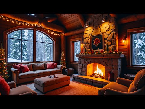 Soothing Fire Sounds And Winter Snow Cozy Room Ambience For A Calm Peaceful Christmas Relaxation