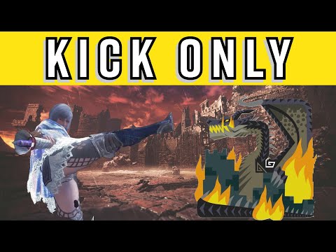 【MHWI】Fatalis vs Kick - No weapon, No heavy weapon, No cat, No tackle