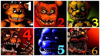 All FNAF Games Complete FNAF 1, 2, 3, 4, 5, 6 Full Walkthrough