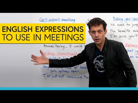 Professional English: Expressions to use in business & office meetings