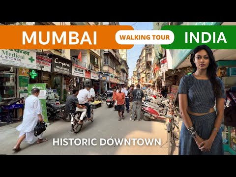 Mumbai India walking tour 2024 🇮🇳 Downtown Walk