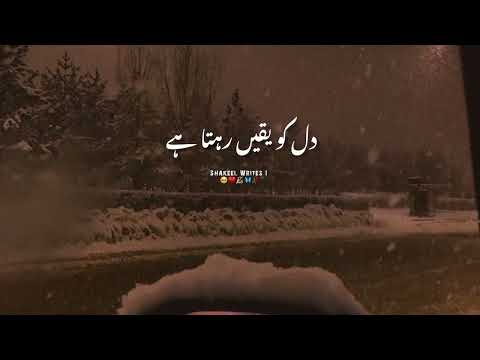 Dil Ko Yaqeen Rehta Hai 🥺♥️ - Sad Poetry Whatsapp Status