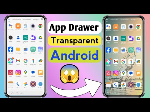 How to app drawer Transparent In Android | app drawer Transparent | how to Transparent App drawer