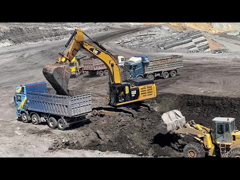 Caterpillar 352F Excavator Loading 4 Axle Trucks On A Huge Mine - Ascon Ltd