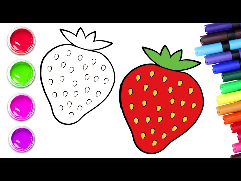 How To Draw A Strawberry 🍓🎨 | Fun Drawing And Coloring for Kids