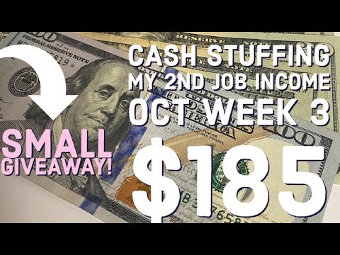 CASH ENVELOPE STUFFING| Sinking funds| Side Income OCT WK #3| BEAUTY & THE BUDGET GIVEAWAY{CLOSED}