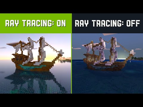 Minecraft RTX 2070 Super  RTX on vs off