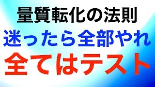 【量質転化】迷ったら全部やれ！全てはテストマーケティング