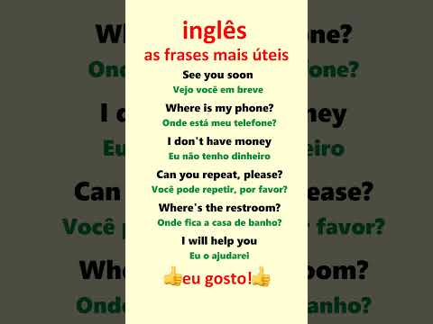 Inglês. Aprenda frases mais úteis em inglês para principiantes!