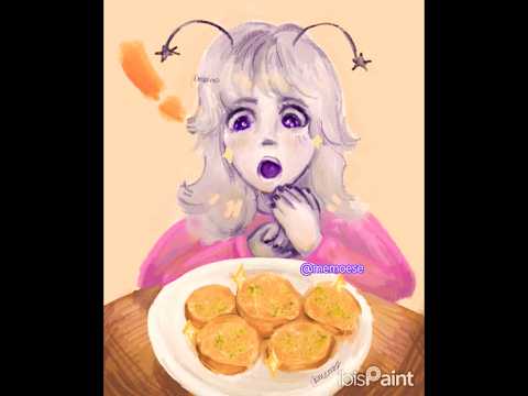 GARLIC BREAD!! OC Speedpaint :) #oc #originalcharacter #speedpaint #art #food #yummy #givemesleep