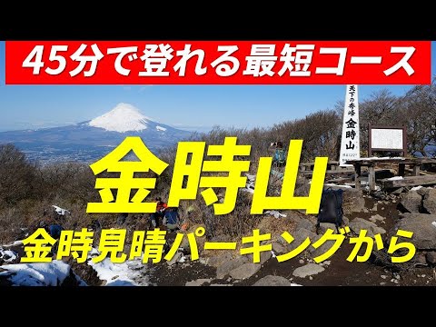 金時山 45分で登れる最短コース 富士山の眺望が最高 金時見晴パーキングから 2023年2月18日 4K映像