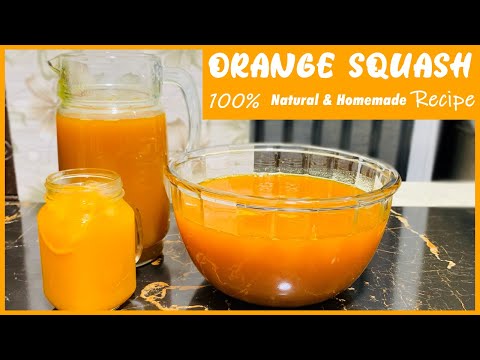 How to Make and Store ORANGE SQUASH for Ramadan