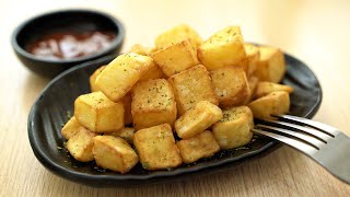 一口炸薯粒，在家自製零食 Deep-Fried Potato Cubes