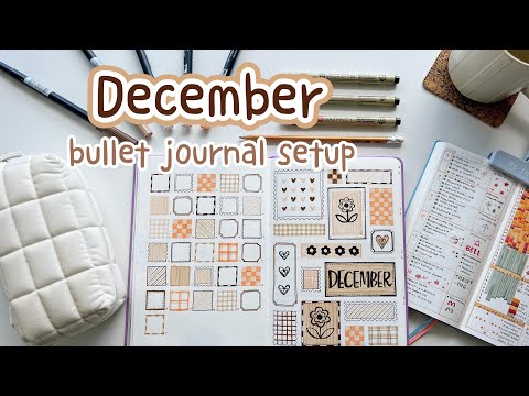 December 2024 Bullet Journal Setup ✿ Plan With Me ✿ Simple and Aesthetic Brown Tones ✿ Bujo With Me