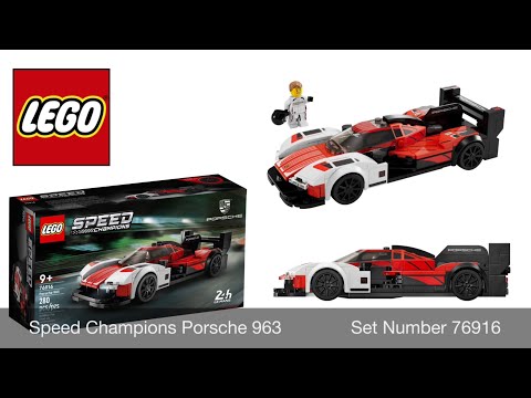 LEGO Porsche 963 2024 Speed Champions (76916) Stop Motion Speed Build