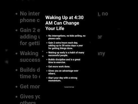 Waking up at 4:30 AM can change your life🔥