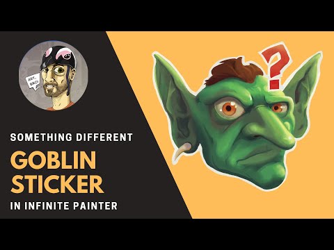 #shorts - Quick timelapse of a goblin sticker in Infinite Painter