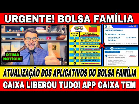 LIBEROU TUDO! APLICATIVO DO BOLSA FAMÍLIA E CAIXA TEM SETEMBRO ATUALIZADO! SAIU O CALENDÁRIO OFICIAL