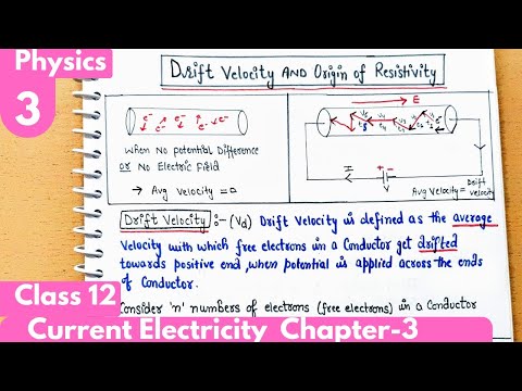 3) Drift velocity and origin of Resistivity| Current Electricity Class12 Physics #Jee #neet #physics