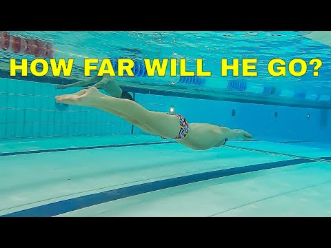 How far can a PRO swimmer glide in water VS Amateur