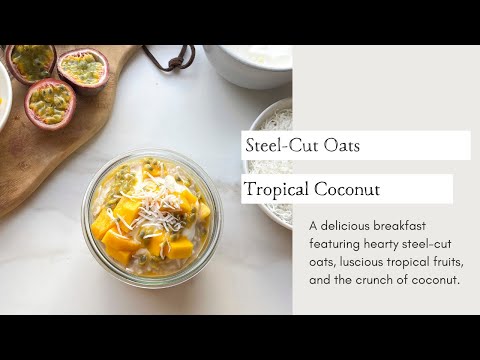 Creamy Vanilla Steel-Cut Oats with Tropical Coconut Topping | Cooking with Zahra