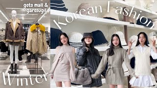 korean winter fashion- goto mall & garosugil shopping vlog