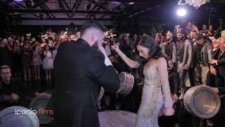 Must watch wedding entry! Bride and Groom enter to Lebanese Arabic Drums!