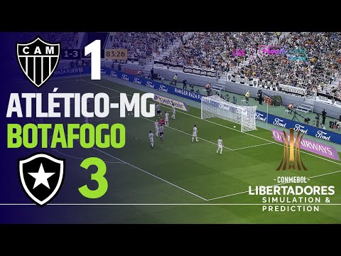 ATLÉTICO-MG 1 X 3 BOTAFOGO • Melhores Momentos • Libertadores 2024 | Simulação/Recreação