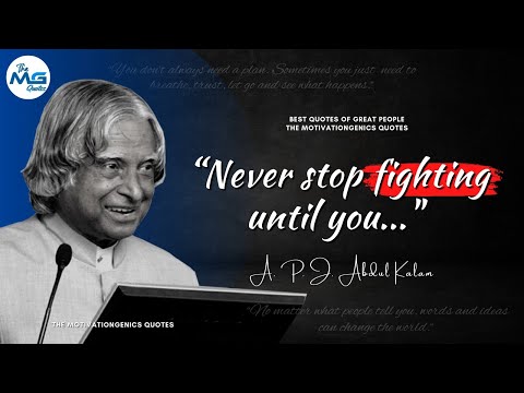 Dr APJ Abdul Kalam Quotes on Students, Life & Success | TMGQ #30